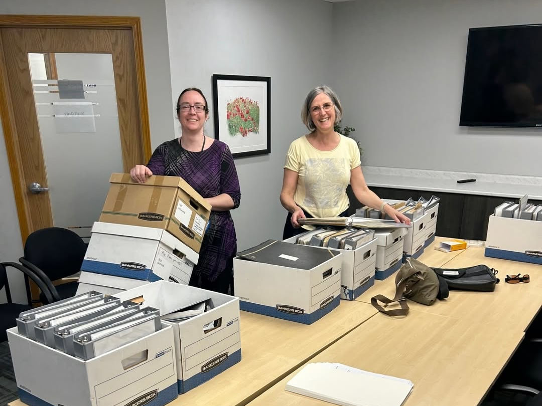 Archivists packing up Saskatchewan Anti-Tuberculosis League material